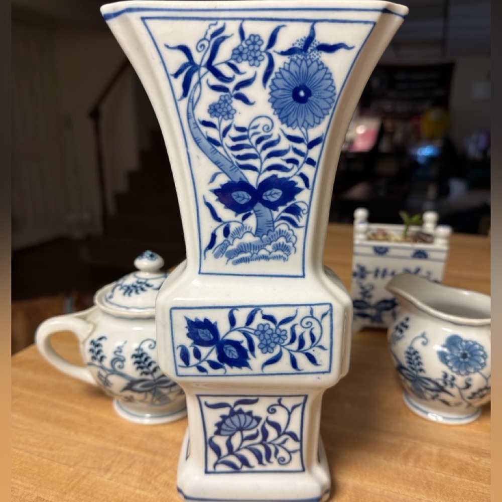 SOLD Porcelain Blue & White Vase